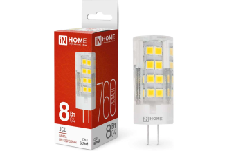 Светодиодная лампа IN HOME LED-JCD 8 Вт 230 В G4 4000 К 760 лм, 4690612036205