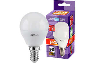 Светодиодная лампа Jazzway PLED-SP 11 Вт шар G45 E14 5000 К 5019300