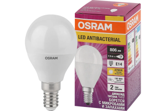 Светодиодная антибактериальная лампа Osram LC CLP60 7,5W/827 230V FR E14 4058075561298