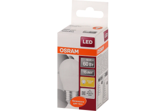 Светодиодная лампа Osram LED Star P шар 6,5 Вт E27 2700 К 4058075134355