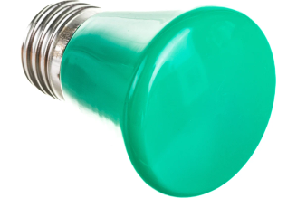 Зеленая декоративная светодиодная лампа Volpe LED-D45-1W/GREEN/E27/FR/C BELL UL-00005640