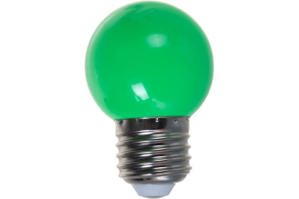 Зеленая декоративная светодиодная лампа Volpe LED-G45-1W/GREEN/E27/FR/C UL-00005648