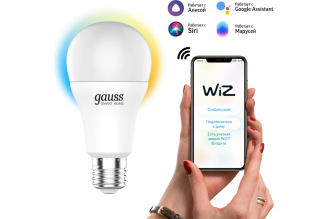 Умная Wi-Fi лампа Gauss Smart Light CCT DIM E27 A60 8.5 Вт 2700-6500 К 1130112
