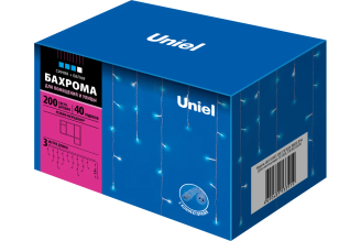 Светодиодная гирлянда-бахрома Uniel ULD-B3007-200/TTK BLUE-WHITE IP44 UL-00007210