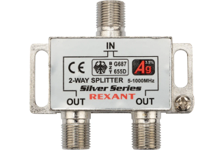 Антенный делитель REXANT F-типа на 2 TV 5-1000 МГц 06-0045-B