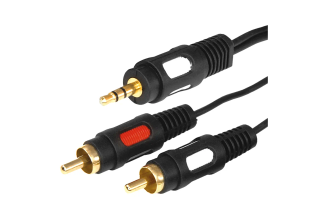 Шнур REXANT стерео 3,5 мм - 2RCA 5 м Gold 17-4235