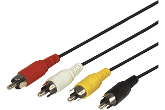 Кабель REXANT 4 RCA - 4 RCA 3 м черный 17-0304