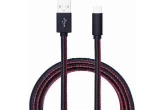 USB-кабель Pro Legend Type-C кожаный черный 1 м PL1156