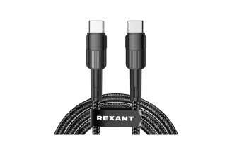 Кабель REXANT Type-C — Type-C 5 А 100 Вт 2 м черный 18-7073