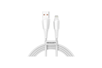 Кабель REXANT USB-A — Lightning для Apple 2,4 А 1 м белый 18-7061