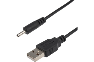 Кабель REXANT USB - DC 3,4x1,4 мм, 1,5 м, черный, 18-0235