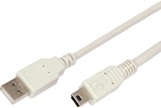 Кабель USB - mini USB REXANT 0,2 м серый 18-1131