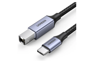 Кабель для принтера Ugreen US370 (45034) USB-C to USB-A Printer Cable. Длина: 1м. Цвет: черный 45034_