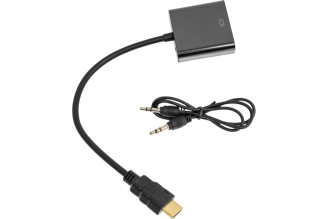 Переходник Pro Legend PL1136 HDMI to VGA Adapter + AUX кабель, черный