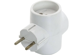 Разветвитель Very 3 гнезда, б/з, 6/10 А, белый, (шт.) 89-0-055