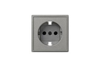 Накладка на розетку Simon 2705041-063 с заземлением, IP44, серая