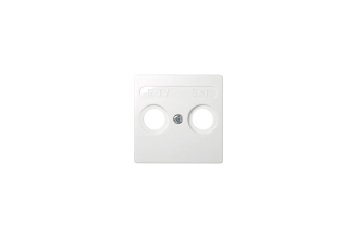 Накладка на телевизионную розетку Simon 73 Loft R-TV-SAT, белая, 73097-60