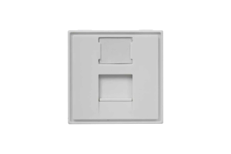 Лицевая панель SUPRLAN 1 порт 45×45 Keystone со шторкой 10-0304