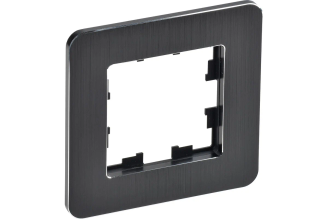1-местная рамка IEK Brite BR-M12-M-21-K02 металл, черная