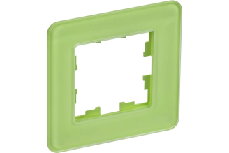 1-местная рамка IEK Brite из зеленого стекла BR-M12-G-41-K06