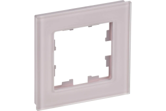 1-местная рамка IEK Brite BR-M12-G-31-K14 стекло, розовый матовый