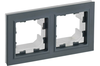 2-местная рамка IEK Brite BR-M22-44-K53 IP44, графит
