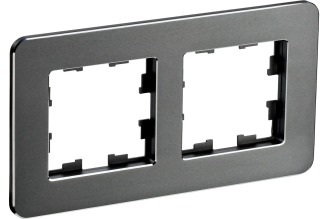 2-местная металлическая рамка IEK Brite BR-M22-M-01-K48, титан