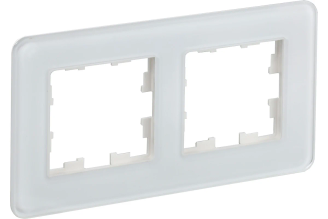2-местная стеклянная рамка IEK Brite BR-M22-G-41-K01, белая
