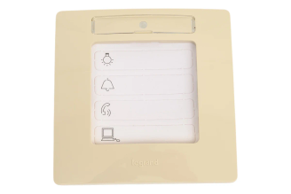 Рамка Legrand Etika 672516 на 1 пост с держателем для маркировки, слоновая кость