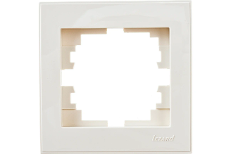 Горизонтальная рамка Lezard RAIN кремовая с боковой вставкой 703-0303-146