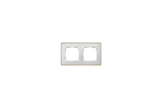 Декоративная рамка Simon Select, S82 Detail, 2 поста, белый-дерево бук 8201620-270
