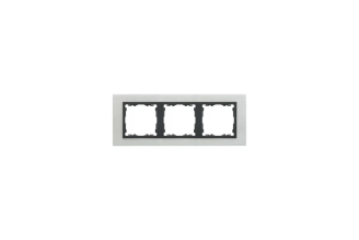 Декоративная рамка Simon 82837-31, 3 поста, матовая сталь-графит