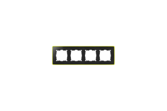 Рамка Simon Select Neon S82 Detail 4 поста графит-жёлтый 8201640-262