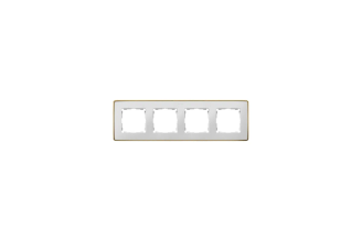 Рамка Simon Select S82 Detail 4 поста белый-золото 8201640-245