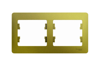 2-местная горизонтальная рамка Systeme Electric Glossa GSL001002, фисташковая