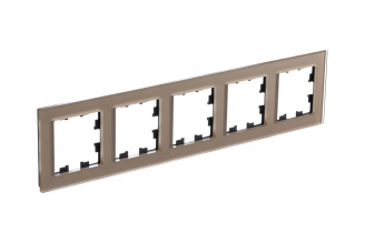 5-постовая рамка Systeme Electric AtlasDesign Nature стекло шампань ATN320505