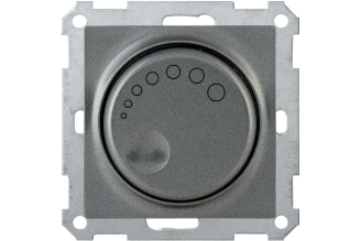 Поворотный светорегулятор IEK Bolero 600 Вт антрацит EDB11-0600-K95