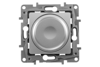 Диммер Legrand Etika 672419 поворотно-нажимной LED 300 Вт, алюминий