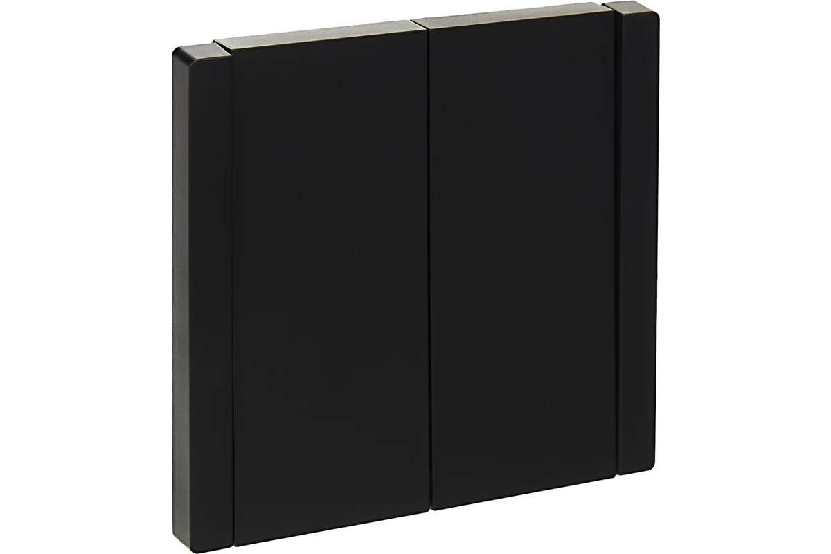 Выключатель 2-клавишный проходной IEK FORTEPIANO 10А FP107 черный FP-V22-0-10-1-K02