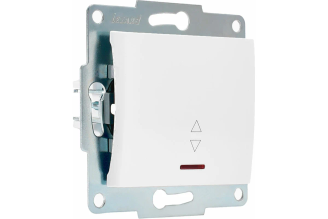 Проходной выключатель с подсветкой LEZARD KARINA белый 707-0288-114