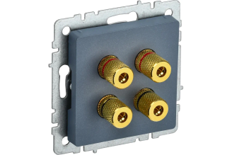4-местная аудиорозетка IEK Brite BR-S40-K35, маренго
