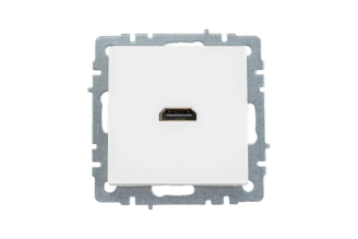 Розетка HDMI IEK Brite белая BR-H10-K01