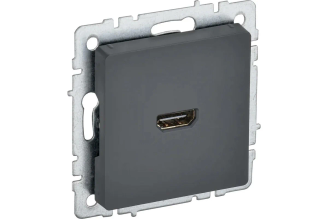 HDMI-розетка IEK Brite графит BR-H10-K53
