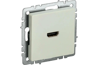 Розетка HDMI IEK Brite бежевая BR-H10-K10