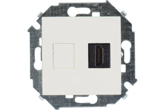 Розетка HDMI Simon слоновая кость 1591407-031