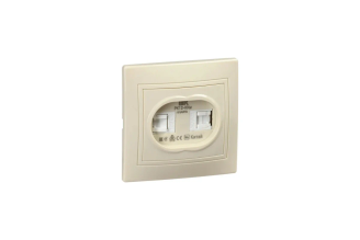 Розетка GENERICA KVARTA 2ая компьютерная РК12-ККм крем. KV-K20-K33