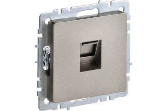 Компьютерная розетка RJ45 IEK Brite категория 6 шампань BR-K10-2-K37