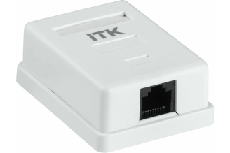 Настенная информационная розетка IEK ITK RJ45 кат. 5e FTP 1 порт CS2-1C5EF-12