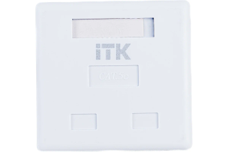 Настенная информационная розетка IEK ITK RJ45 кат. 5e FTP 2 порта CS2-1C5EF-22
