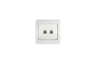 Компьютерная двойная розетка IN HOME RJ45 CLASSICO белая 4690612018300